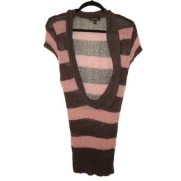 Bebe Grey and Pink Sweater - Picture 4 of 6